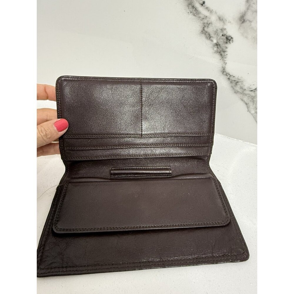VTG Bifold Wallet Women Brown Leather Clutch Butter Soft Leather​